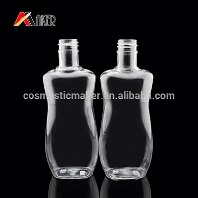 Custom 120ml 4 oz PET Transparent Color Square Lotion Bottle with Screw Cap