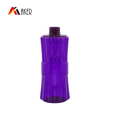 Wholesale 250ml 450ml White Purple Engraving PET Plastic Recycled Shampoo Bottle with Lotion Pump