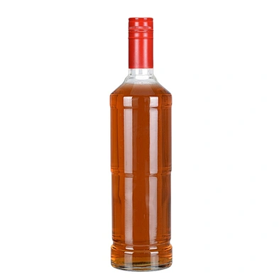 Custom empty clear 750ml glass / whisky / brandy / vodka bottles with cork