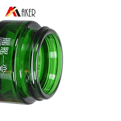 Fashion design 20ml semi-transparent green empty cosmetic cream glass jar with luxury gold color screw cap