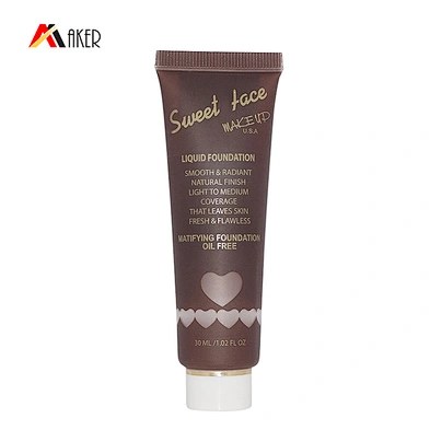 25ml Soft touch cosmetic BB cream liquid foundation tube packaging with screw cap