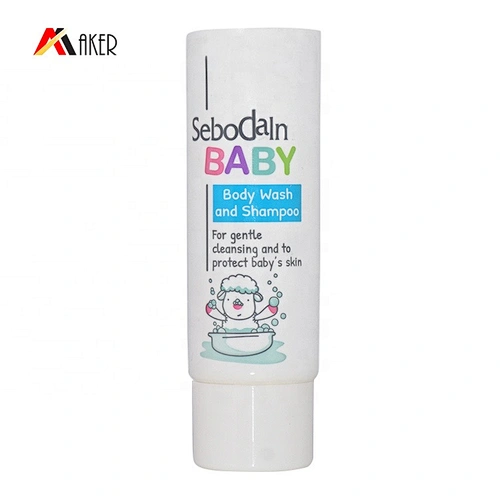 New design 30ml white LDPE plastic cosmetic shampoo tube packaging with white plastic double wall screw cap