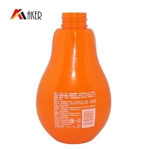 250ml orange pet beauty packaging hair care shampoo pump plastic bottle