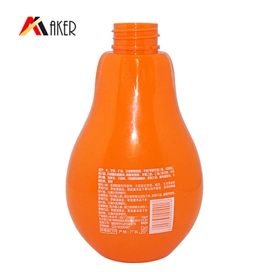 250ml orange pet beauty packaging hair care shampoo pump plastic bottle