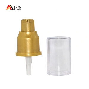 Factory price gold plastic 20/410 lotion cream pump dispenser with transparent cover