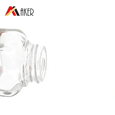 Newest design 15ml square shape empty clear glass jar for face cream with wooden lid