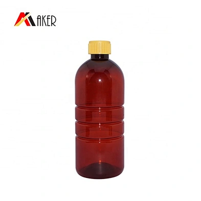 Custom Multi-purpose Empty 500ml PET Plastic Liquid Medicine Cough Syrup Bottle