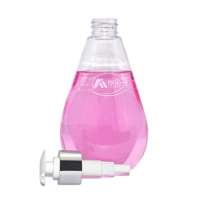 500ml empty clear plastic pet lotion pump cosmetic shampoo bottle