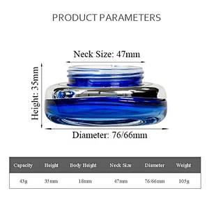 clear 30g 1oz skin care hand cream serum personal care glass lid cosmetic packaging jar