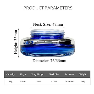 clear 30g 1oz skin care hand cream serum personal care glass lid cosmetic packaging jar