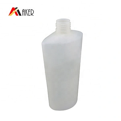 Flat shape pearlized white 250ml PE plastic body lotion bottle with disc top cap