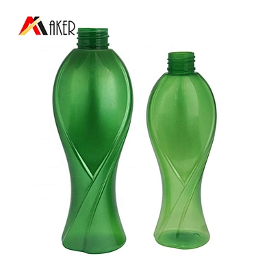 Wholesale 200ml 300ml green PET plastic empty cosmetic plastic shampoo bottle with lotion pump dispenser