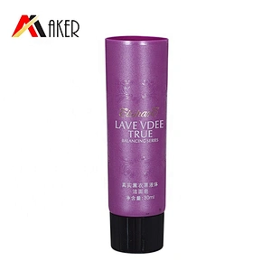 30ml empty purple ldpe squeeze face cleaner cosmetic tube with screw lid