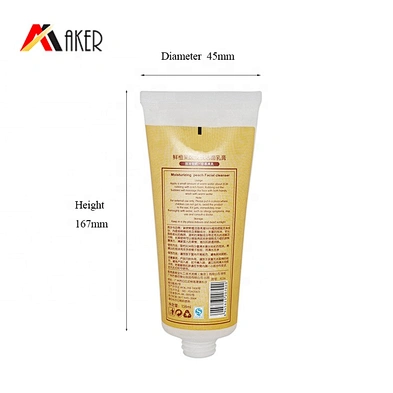 New wholesale price 130ml LDPE plastic cosmetic cleanser tube packaging with acrylic cap