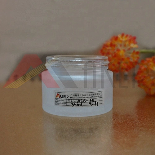 Customized 20ml 30ml 50ml Frosted Cosmetic Glass Cream Jar Bottle