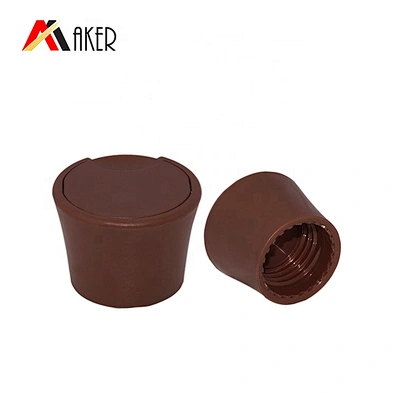24/410 PP frosted brown plastic disc cap disc top cap for cosmetic bottle