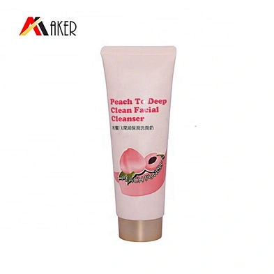 150ml LDPE plastic face cream packaging tube with gold aluminum covered screw cap