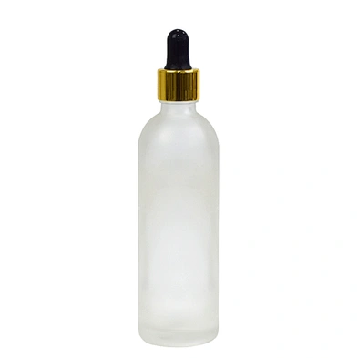 transparent 90ml 3oz essential oil bottle personal care packaging massage dropper bottle clear frost glass bottle