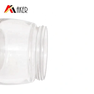 Empty luxury clear 120ml round cosmetic glass face cream jar with screw cap