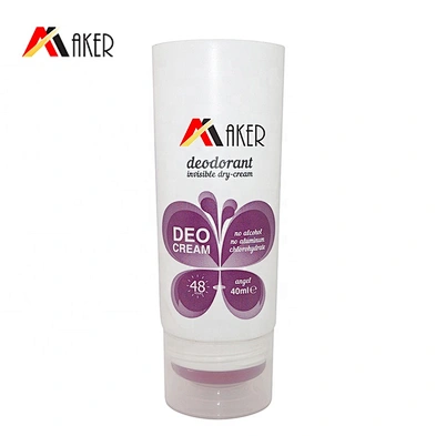 Customized empty round shape plastic 40ml cosmetic cream tube packaging