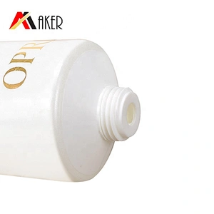 Empty round white 100ml cosmetic LDPE plastic face wash cream packaging tube with flip top lid