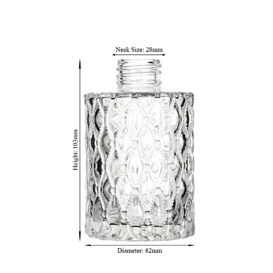 155ml Clear with Caps and Box Round Scent Luxury Room Fragrance Big Crystal Empty Fancy Wholesale Glass Aroma Diffuser Bottle