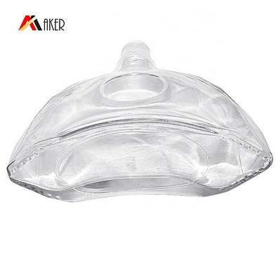 Wholesale 700ml Glass Unique shape transparent empty tequila bottles XO wine bottle with Cork