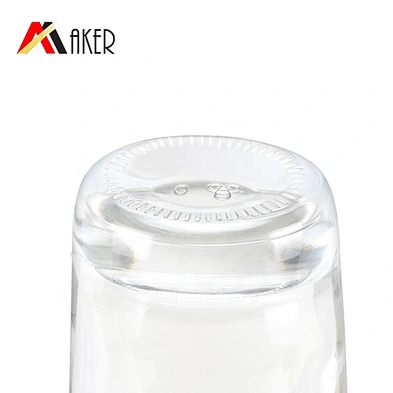 Hot sale empty clear 750ml whisky glass wine bottle vodka bottle rum bottle with gold aluminum covered polymer rubber stopper