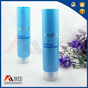 China factory supply custom logo empty LDPE plastic 120ml cosmetic cleanser tube packaging