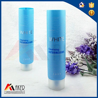 China factory supply custom logo empty LDPE plastic 120ml cosmetic cleanser tube packaging