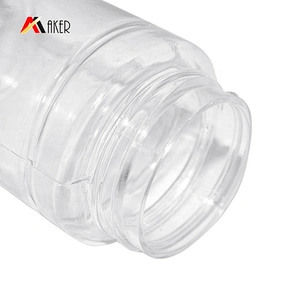 Round clear 100ml PET plastic medicine pill bottle with child tamper proof cap