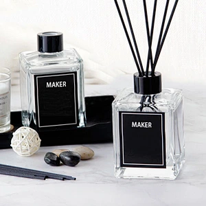Empty 100ml Clear Glass Room Fragrance Air Freshener Reed Diffuser Container