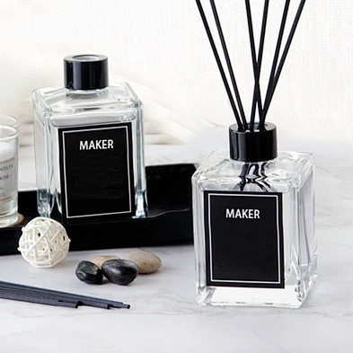 Empty 100ml Clear Glass Room Fragrance Air Freshener Reed Diffuser Container