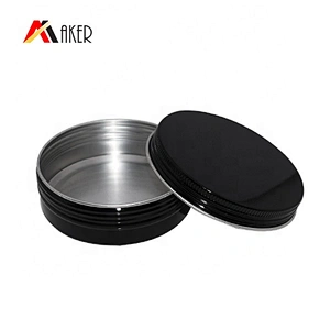 Factory Wholesale 120g Matte Black Cosmetic Cream Aluminum Jar With Lid