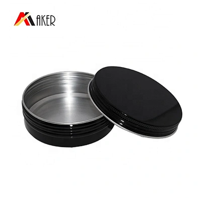 Factory Wholesale 120g Matte Black Cosmetic Cream Aluminum Jar With Lid