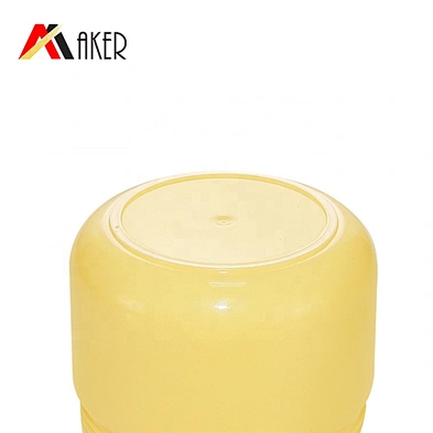 Guangzhou wholesale empty 50g yellow PP plastic cosmetic face cream hand cream jar with plastic screw lid and clear inner cap