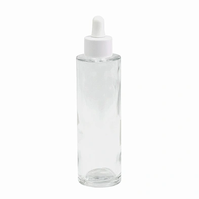 cosmetic 100ml clear glass bottle essential message oil packaging personal care clear child proof dropper bottle with stopping