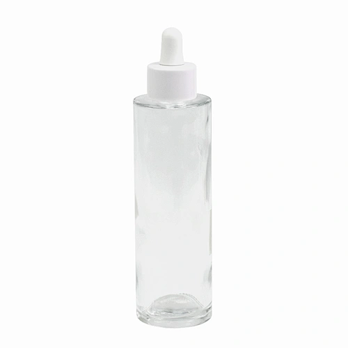 cosmetic 100ml clear glass bottle essential message oil packaging personal care clear child proof dropper bottle with stopping