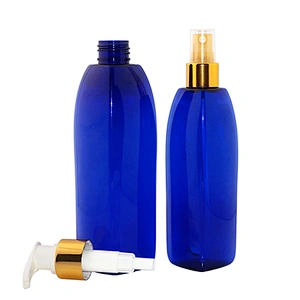 empty 100ml 150ml plastic pet custom color lotion pump skincare cosmetic bottle set with mist sprayer