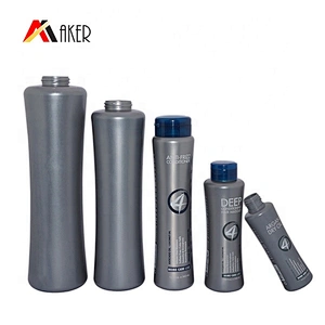 Custom empty gray 100ml/250ml/350ml/500ml/700ml HDPE plastic shampoo bottle set packaging with flip top cap