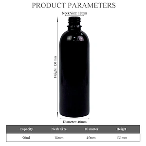 guangzhou factory 90ml 3oz dropper bottle personal care packaging black boston glass bottle for essential oil