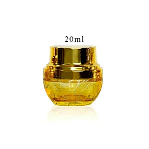 wholesale 20g gold alumite cap glass lotion face cream cosmetic packaging skincare cream jar