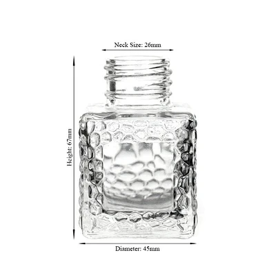 OEM Customize Wholesale High Quality Square Crystal Clear Fancy Room Luxury Reed Aroma Empty Glass Diffuser Bottle