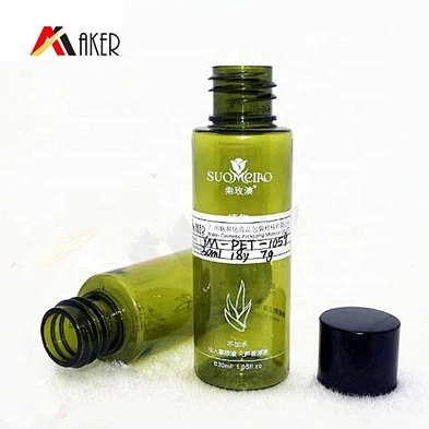 Hot sale 30ml cosmetic facial toner PET plastic bottle with screw cap or mist sprayer