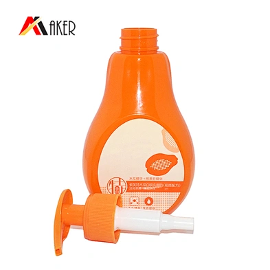 250ml orange pet beauty packaging hair care shampoo pump plastic bottle