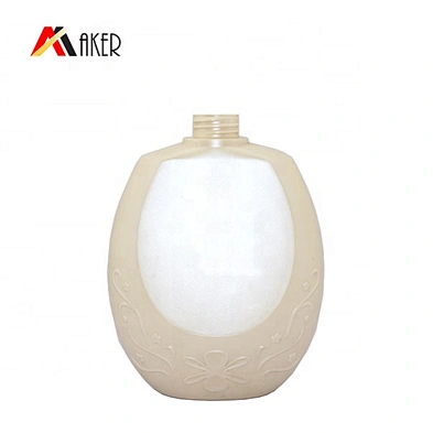 Body Lotion Bottles Round HDPE Liquid Shower Gel Plastic Empty 1L PE Shampoo Screen Printing Screw Cap 1000ml 32mm