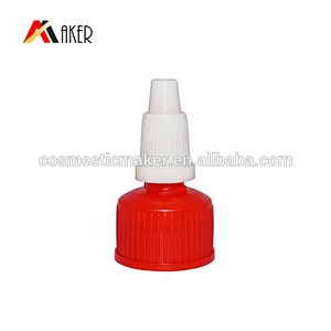 Custom Plastic PP 20 410 Red Tip Shape Twist Top Screw Caps for Glue and Hair Conditioner