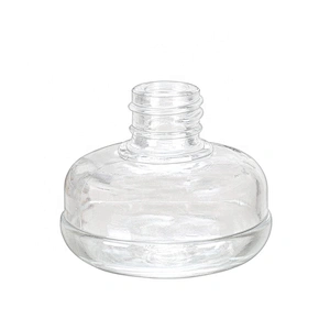 Luxury round clear 20ml cosmetic glass dropper lotion bottle with gold aluminum covered dropper cap