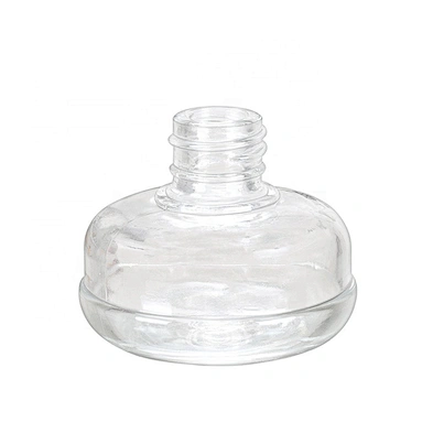 Luxury round clear 20ml cosmetic glass dropper lotion bottle with gold aluminum covered dropper cap
