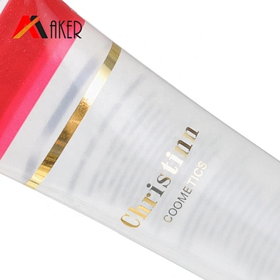 New arrival customized 30ml empty clear cosmetic squeeze tube with flip cap for liquid foundation